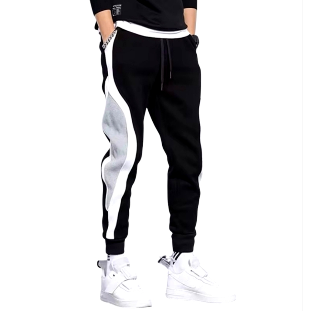 Men’s Stylish Black and White Joggers